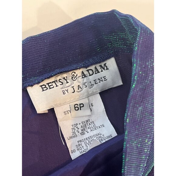 Shimmery Iridescent Purple & Green Maxi Skirt With Sheer Overlay - Picture 9 of 12